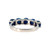14K White Gold 3.97tw 5- Lapis Circle  Stones Ring Size 6.75