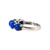 14K White Gold 3.97tw 5- Lapis Circle  Stones Ring Size 6.75