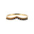 14K Gold .12tw Sapphire Contoured V-Shaped Chevron Design Stacking Ring Size 6.5