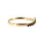 14K Gold .12tw Sapphire Contoured V-Shaped Chevron Design Stacking Ring Size 6.5