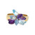 10K Gold 1.50tw Amethyst and Blue Topaz Teardrops Cluster Ring Size  6.75