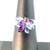 10K Gold 1.50tw Amethyst and Blue Topaz Teardrops Cluster Ring Size  6.75