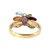 10K Gold 1.50tw Multi-Gem Teardrops Cluster Ring Size  6.75