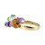 10K Gold 1.50tw Multi-Gem Teardrops Cluster Ring Size  6.75