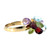 10K Gold 1.50tw Multi-Gem Teardrops Cluster Ring Size  6.75