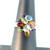 10K Gold 1.50tw Multi-Gem Teardrops Cluster Ring Size  6.75