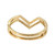 10K Gold .07tw Diamond Double V-Shaped Chevron Design Ring Size  6.5
