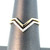 10K Gold .07tw Diamond Double V-Shaped Chevron Design Ring Size  6.5