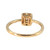 14K Gold .20tw Diamond Baguette Cluster with a Modern Halo Ring Size 6.25