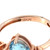 10K Rose Gold .64tw Multi-Gem Cluster with a .03tw Diamond Bezel Ring Size 6.5