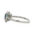 10K White Gold Blue Sapphire Cushion Oval with Diamond Halo Ring 8