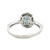 10K White Gold Blue Sapphire Cushion Oval with Diamond Halo Ring 8