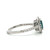 10K White Gold Blue Sapphire Cushion Oval with Diamond Halo Ring 8