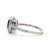10K White Gold Green Sapphire Cushion Oval with Diamond Halo Ring 7