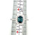 10K White Gold Blue Sapphire Cushion Oval with Diamond Halo Ring 5