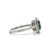 10K White Gold Green Sapphire Cushion Oval with Diamond Halo Ring 5