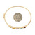 10K Gold Alternating Multi-Gem and .06tw Diamond Bangle Bracelet with a Safety Clasp Size 6.75