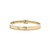 14K Gold .99tw 5-Diamond Screw Motif Bangle Bracelet with a Safety Clasp Size 6'