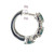 10K White Gold Alternating Green Sapphire and Diamond Hoop Lever-Back Clasp Earrings