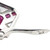 14K White Gold 1.32 Ruby Rectangle with .22 Diamond Rectangle Shield Hoop Dangle Lever-Back Clasp Earrings