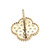10K Gold .50tw Diamond Clover Flower Post Earrings
