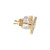 10K Gold .50tw Diamond Clover Flower Post Earrings
