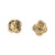 10K Gold .50tw Diamond Clover Flower Post Earrings
