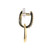 10K Gold .50tw Diamond Interlocking Link Paperclip Chain Dangle with Lever-Back Clasp Earrings