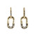10K Gold .50tw Diamond Interlocking Link Paperclip Chain Dangle with Lever-Back Clasp Earrings