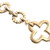 10K Gold .20tw Diamond Clover Flower Dangle Chain Post Earrings