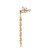 14K Gold 1.20tw Diamond 3-Strand Chandelier Dangle Post Earrings