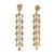 14K Gold 1.20tw Diamond 3-Strand Chandelier Dangle Post Earrings
