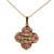 14K Gold .55tw Ruby Accented .85tw Diamond Flower Petals Pendant 16" Chain Necklace