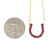 10K Gold 1.05tw Ruby Bezel Horseshoe Stationary Pendant 17.5" Chain Necklace