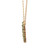 10K Gold .75tw Emerald Bezel Horseshoe Stationary Pendant 17" Chain Necklace
