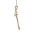 14K Two-Tone Gold .40tw Diamond Bezel Cross-Over Knot Cross Pendant 18" Chain Necklace