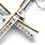 14K Two-Tone Gold .40tw Diamond Bezel Cross-Over Knot Cross Pendant 18" Chain Necklace