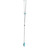 10K White Gold 2.25tw Blue Topaz Square Y- Drop Station with 5- Blue Topaz Bezels Pendant 17" Chain Necklace