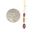 10K Gold Cascading .50tw 2-Garnet and 1-Citrine Marquise with .03tw Diamond Bezel Accents Dangle Pendant 18" Chain Necklace