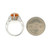 14K White Gold Pear Citrine with Round Garnet Accents Ring Size 6.75