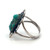 Sterling Silver Turquoise South Western Style Sunburst Statement Ring Size 7.5