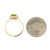14K Yellow Gold 0.94ct Cushion Cut Peridot with 0.10cttw Diamond Halo Ring Size 7