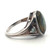 Sterling Silver Abalone Oval Cut With Blue CZ Accents Statement Ring Size 7