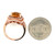 14K Rose Gold 2.36ct Checkerboard Cut Citrine with 0.28cttw Diamond Halo Rope Border Ring Size 6.5