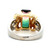 Platinum/18K Yellow Gold Emerald-Cut 3.43ct Watermelon Tourmaline with 0.16cttw Diamond Accents Ring Size 6.75