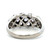 Sterling Silver Iolite Multi-row Cluster Band Ring Size 7