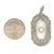 Vintage C. 1925 14K White Gold Frosted Quartz Camphor Glass Style Diamond Filigree Art Deco Pendant