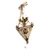 Vintage 10K Gold Seed Pearl Diamond Art Deco Lavalier Pendant
