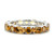 Sterling Silver Oval and Round Cut Citrine Eternity Band Ring Size 7