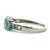 Sterling Silver Three Stone Oval Cut Apatite with Round Cut Apatite Accents Ring Size 8